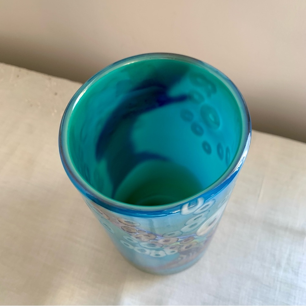 Robert Held Art Glass Vase Iridescent Freeform Vintage 1981 Calgary - Picture 4 of 9